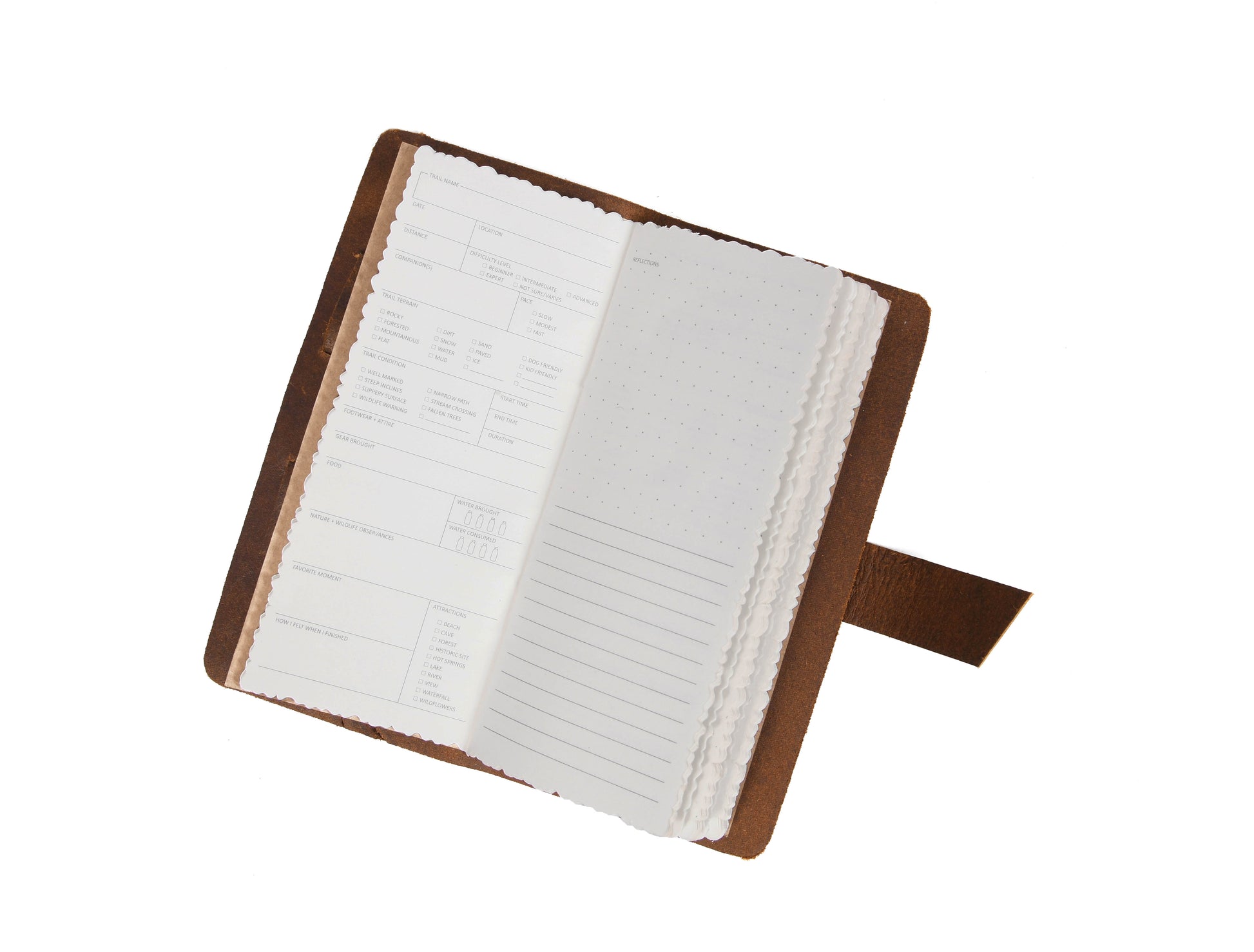 Genuine Leather Hiking Logbook - Velora Luxury Fashion