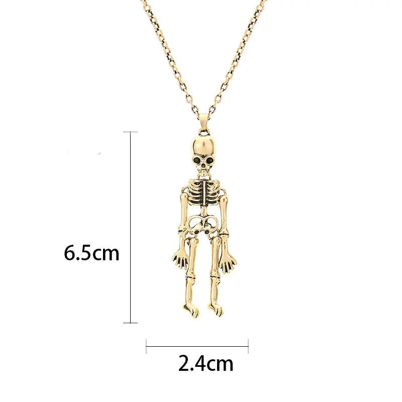 Ghost Festival Ghost Skull Bat Pumpkin Head Pendant Necklace - Velora