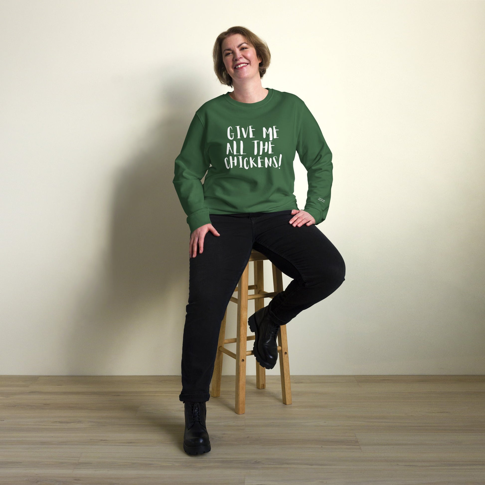 Give Me All the Chickens Unisex organic sweatshirt - Velora Luxury Fashion