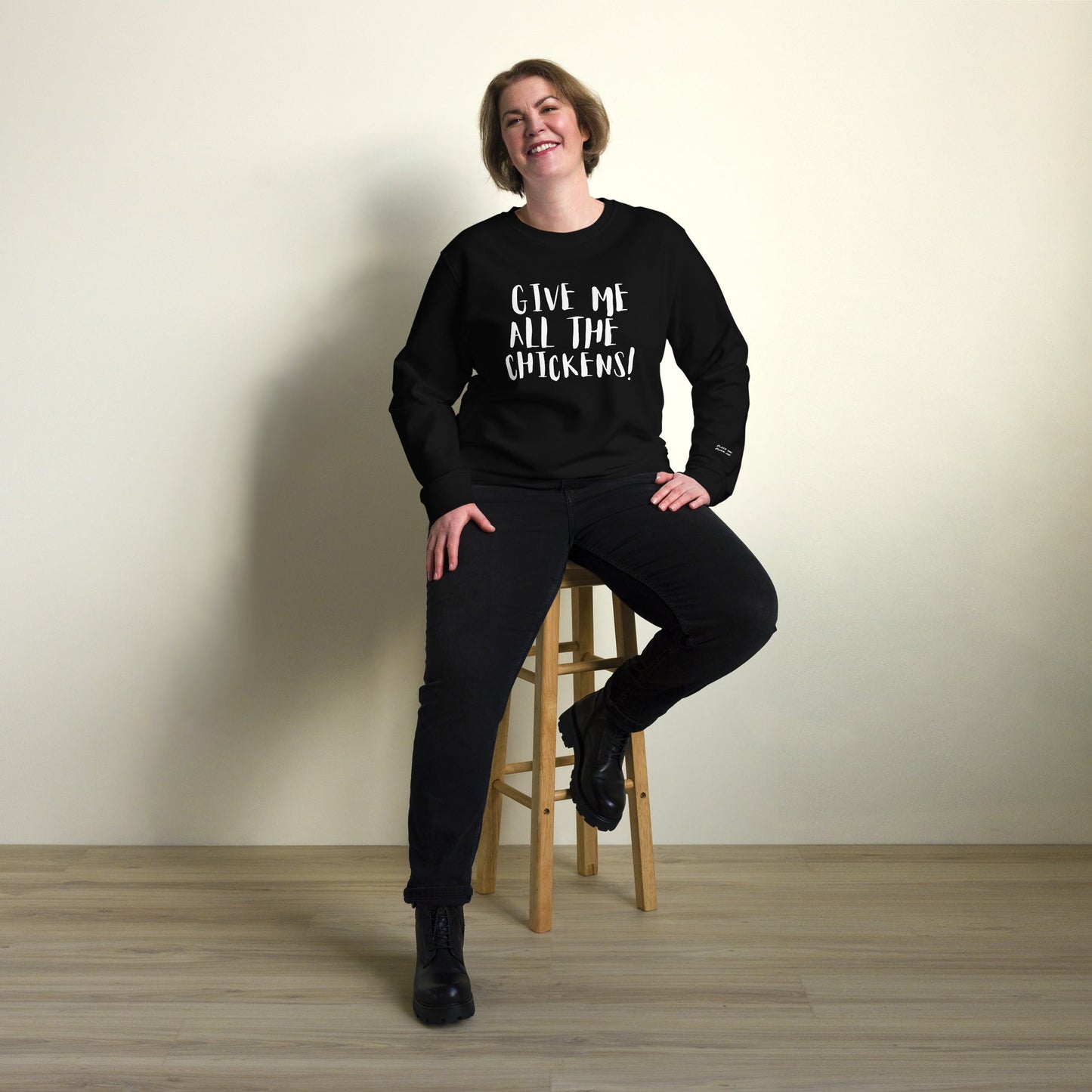 Give Me All the Chickens Unisex organic sweatshirt - Velora Luxury Fashion