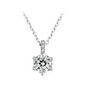 Glamorous Gem 1ct Moissanite Sterling Silver Pendant Necklace - Velora Luxury Fashion