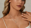 Glamorous Gem 1ct Moissanite Sterling Silver Pendant Necklace - Velora Luxury Fashion