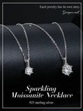 Glamorous Gem 1ct Moissanite Sterling Silver Pendant Necklace - Velora Luxury Fashion