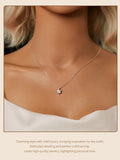 Glamorous Gem 1ct Moissanite Sterling Silver Pendant Necklace - Velora Luxury Fashion