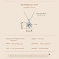 Glamorous Gem 1ct Moissanite Sterling Silver Pendant Necklace - Velora Luxury Fashion