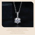 Glamorous Gem 1ct Moissanite Sterling Silver Pendant Necklace - Velora Luxury Fashion