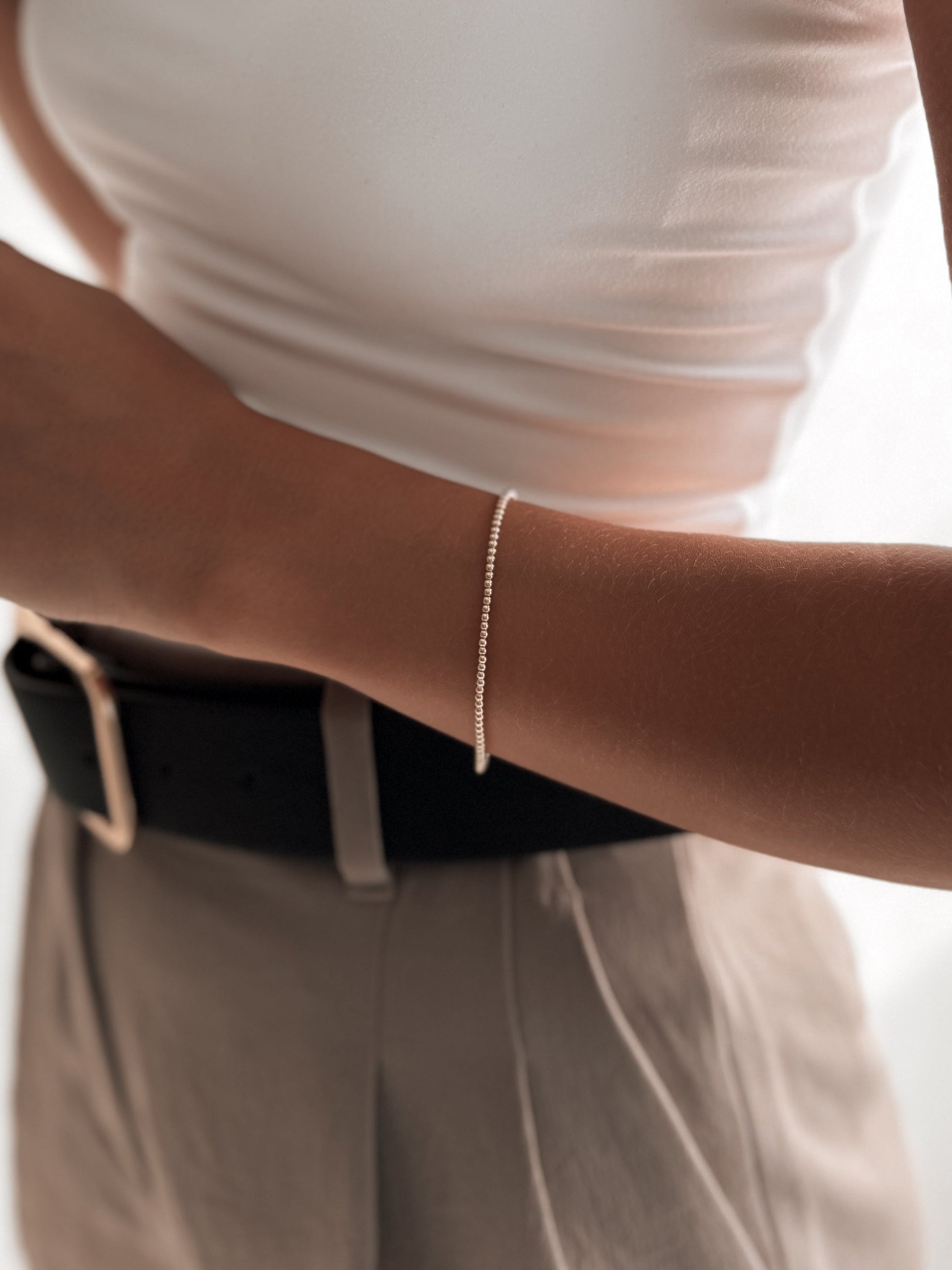 Gold Filled Dainty Stretch Bracelet - Velora Luxury Fashion