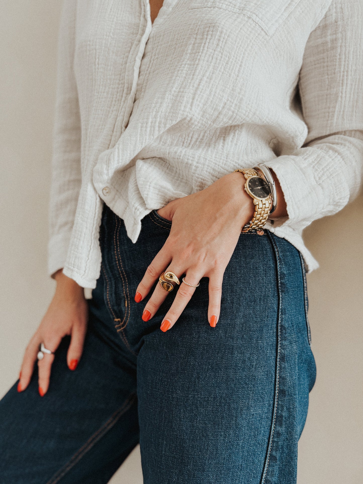 Gold Filled / Sterling Silver Stretch Ring - Velora Luxury Fashion