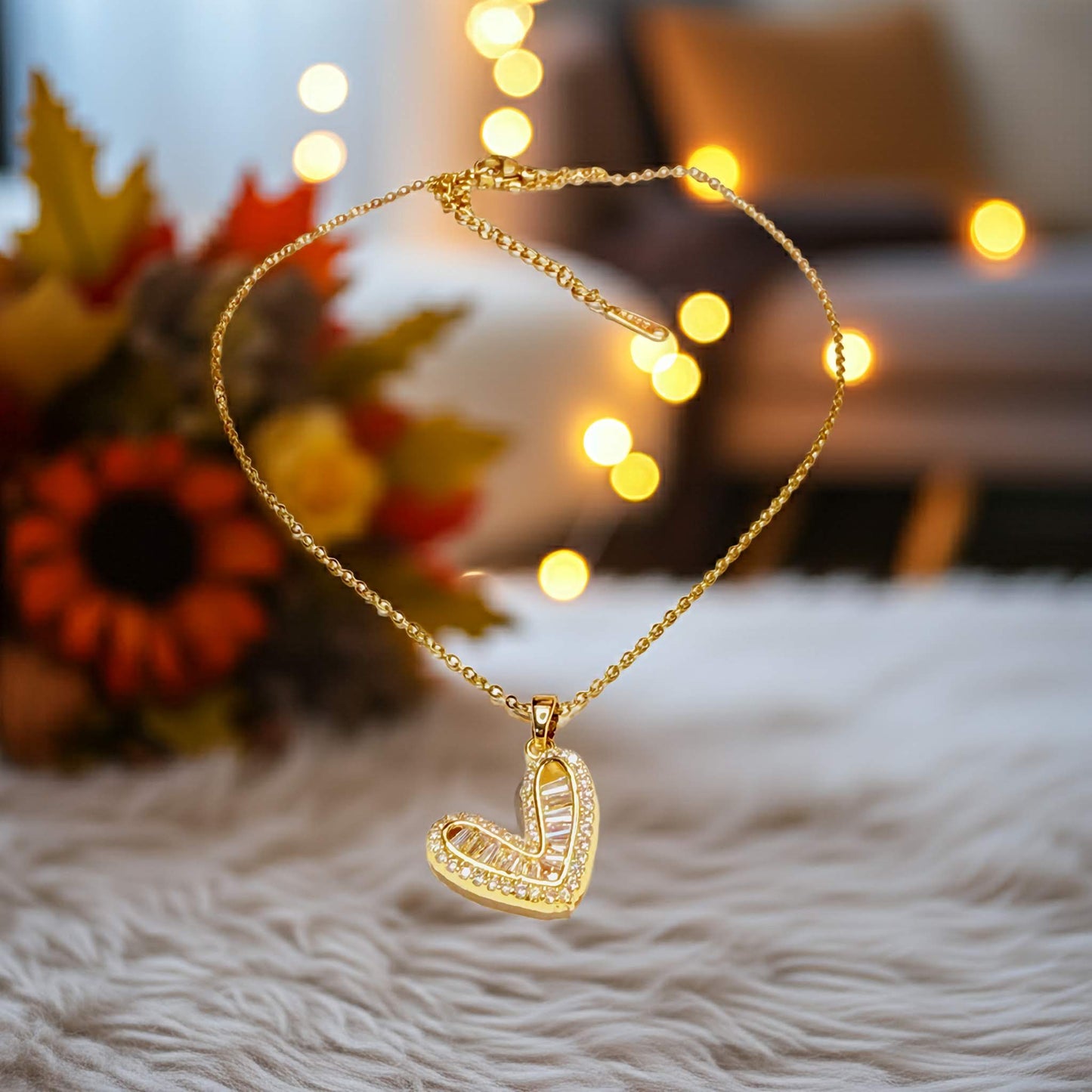 Swarovski Heart Pendant Necklace – Elegant Crystal Design