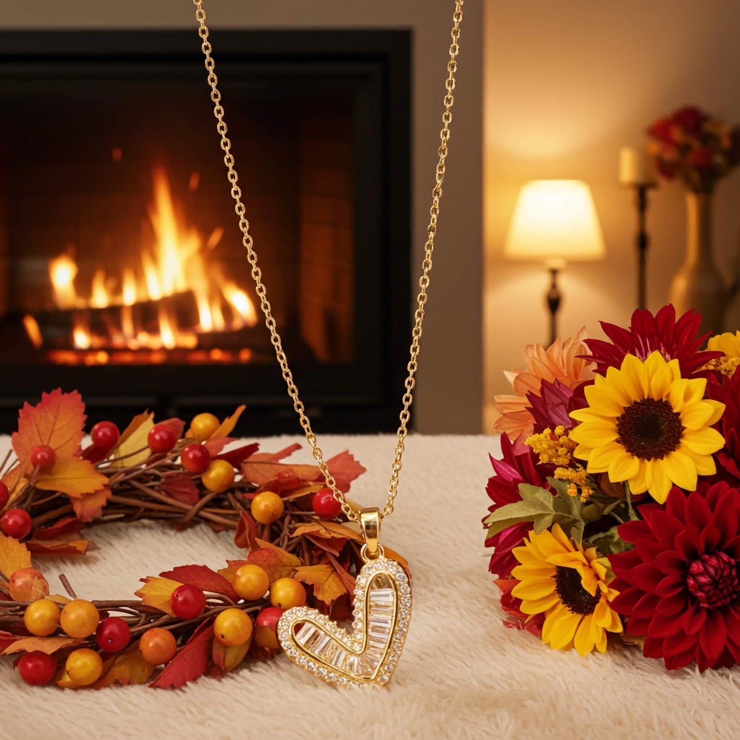 Swarovski Heart Pendant Necklace – Elegant Crystal Design