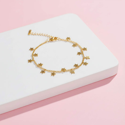 Delicate 18k Gold plated Charm Bracelets | Minimalist Luxury Jewelry