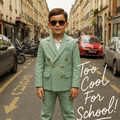 Golden Buttons Boys Suit - Velora Luxury Fashion