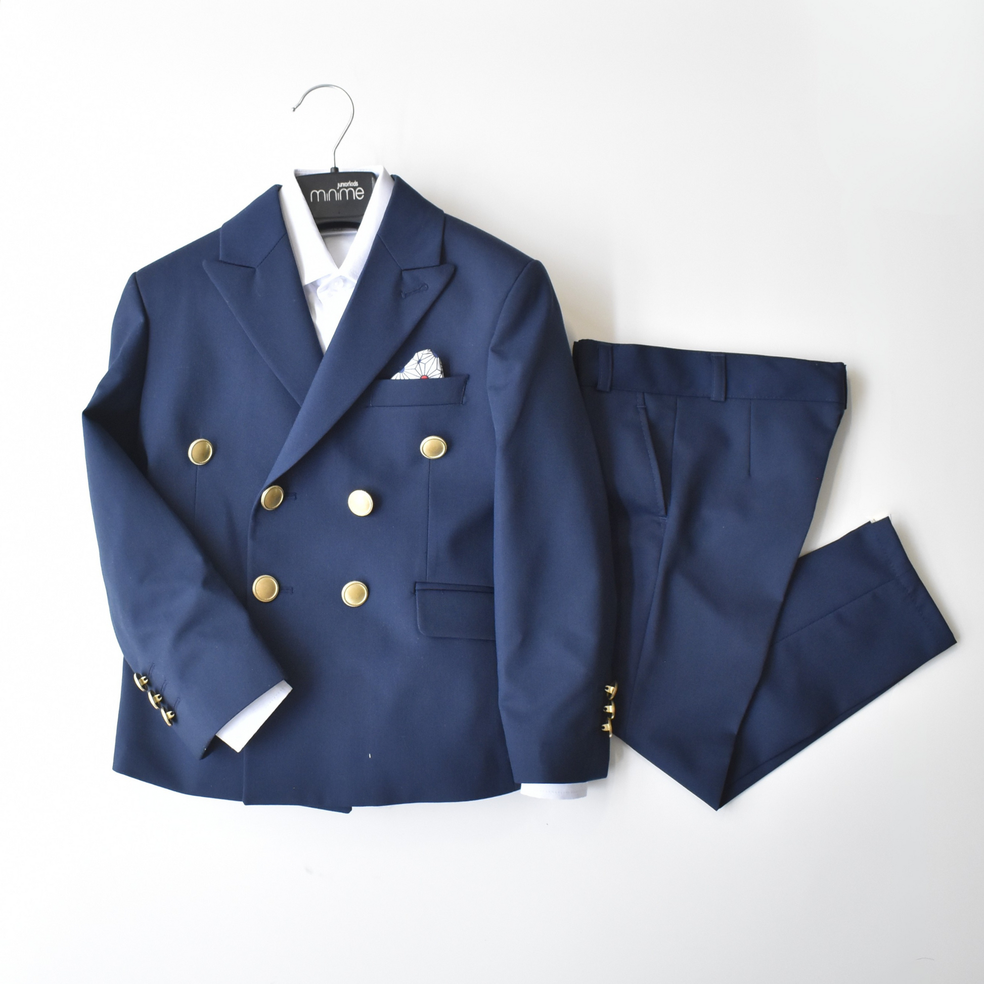 Golden Buttons Boys Suit - Velora Luxury Fashion