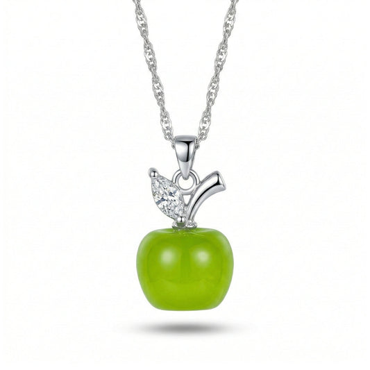 Fall Harvest Green Apple Pendant | Necklace