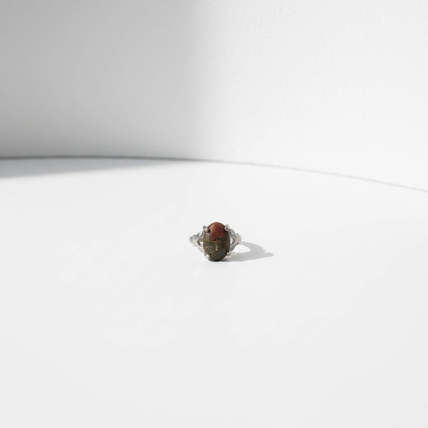 Oval Stone Silver Ring  | Elegant Rings