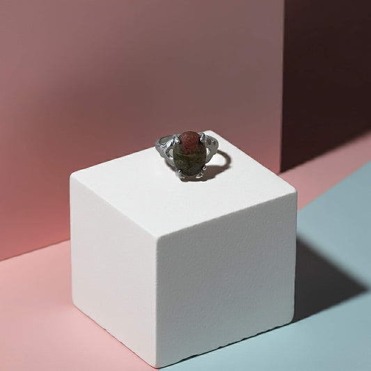 Oval Stone Silver Ring  | Elegant Rings