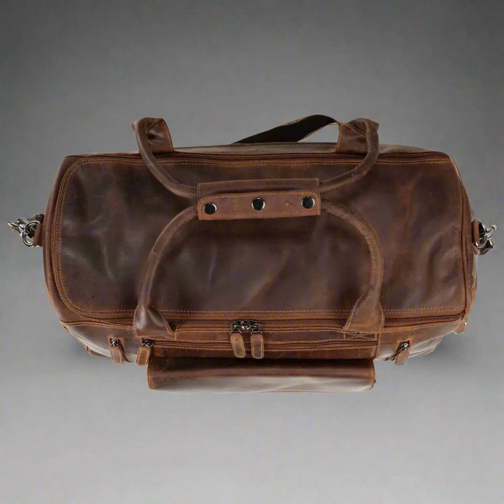 Greenwood Leather Regina Large Travel Duffle Bag - Velora Luxury Fashion