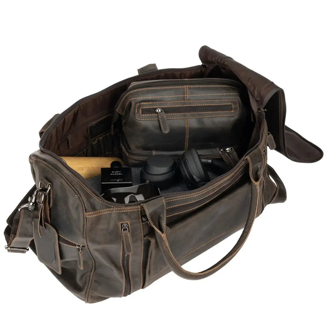 Greenwood Leather Regina Large Travel Duffle Bag - Velora Luxury Fashion