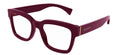 Gucci GG1138O 003 Eyeglasses Burgundy Full Rim Square Shape 52mm - Velora Luxury Fashion