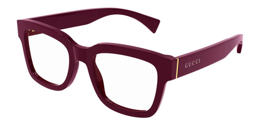 Gucci GG1138O 003 Eyeglasses Burgundy Full Rim Square Shape 52mm - Velora Luxury Fashion