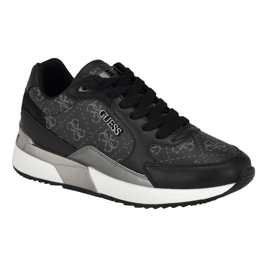 Guess Womens MOXEA Sneaker Black Logo 005 8.5 - Velora Luxury Fashion