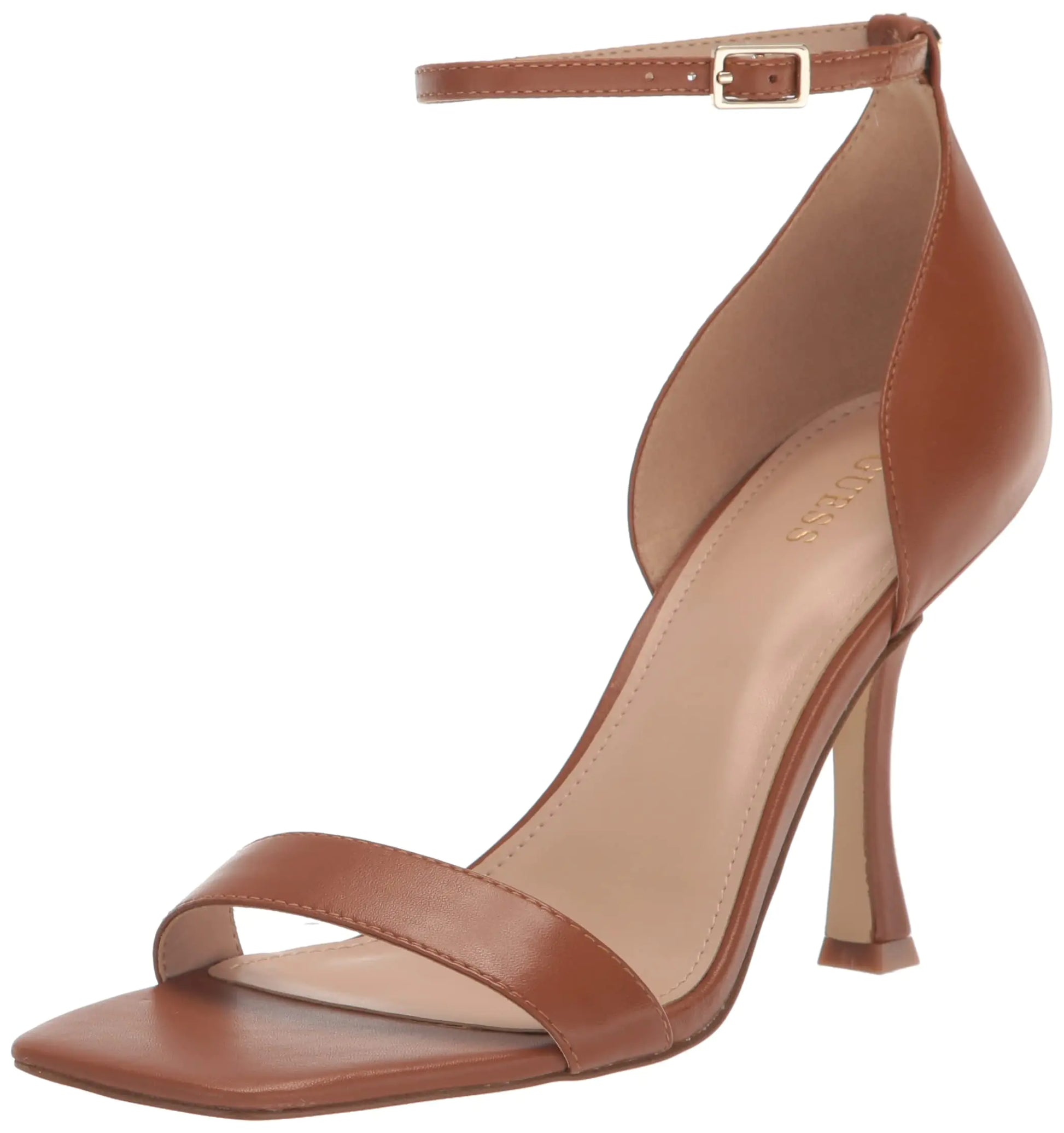 Guess Womens Yael Heeled Sandal Cognac 210 10 - Velora Luxury Fashion
