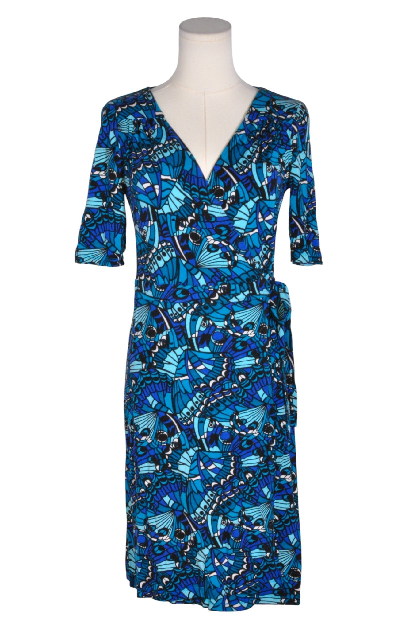 H&M Women Wrap Dresses Regular fit in Blue - 12 - Velora Luxury Fashion