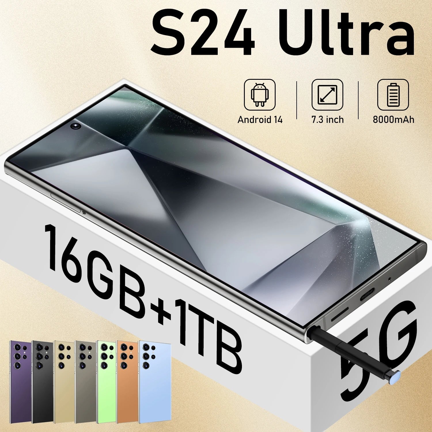 Hot Selling S24 Ultra 5G 7.3-Inch 2K HD Screen Smart Phone High Quality Sound with Stereo Speakers Original Ultra 5G Smartphones - Velora