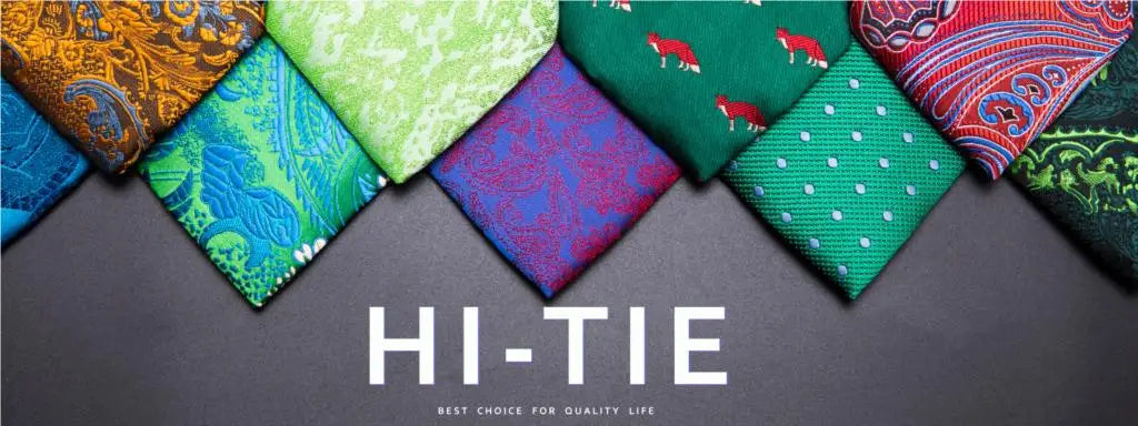 Hi-Tie Striped Rose Blue Pink Business Mens Tie 8.5cm Jacquard Necktie Accessorie Daily Cravat Wedding Party Hanky Cufflink Set - Velora