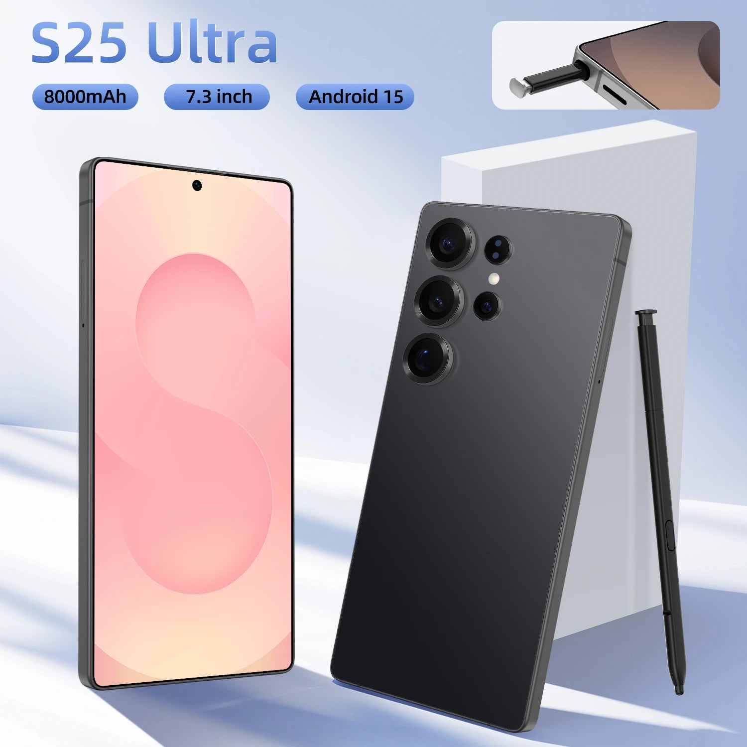 Original S25 Ultra Smartphones 16GB+1TB 4G LTE Dual 2SIM 7.3 Inch HD Screen Resolution 8000mAh Battery 5G Global Mobile Phone - Velora