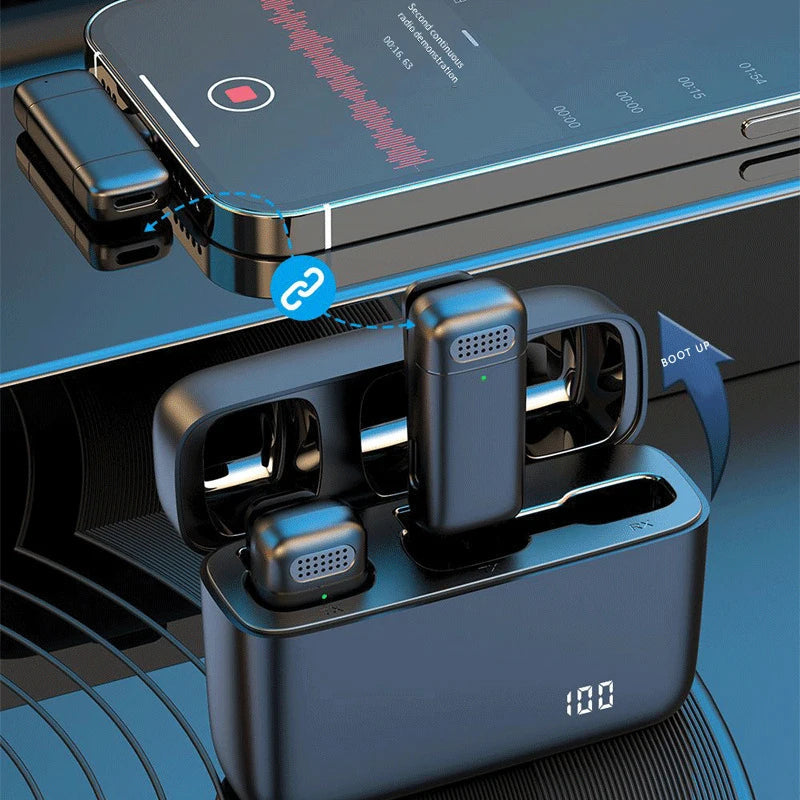 Portable Plug-Play Noise Cancelling Technology Lavalier Microphone for Type-C Phnoe and IPhone Lighting Interface in Stock - Velora