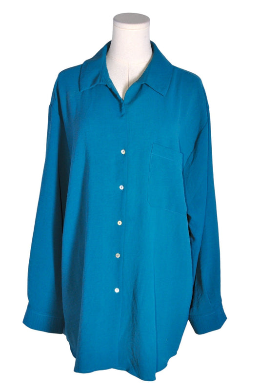 HAVER Women Button Down Tops Regular fit in Blue - XL - Velora Luxury Fashion