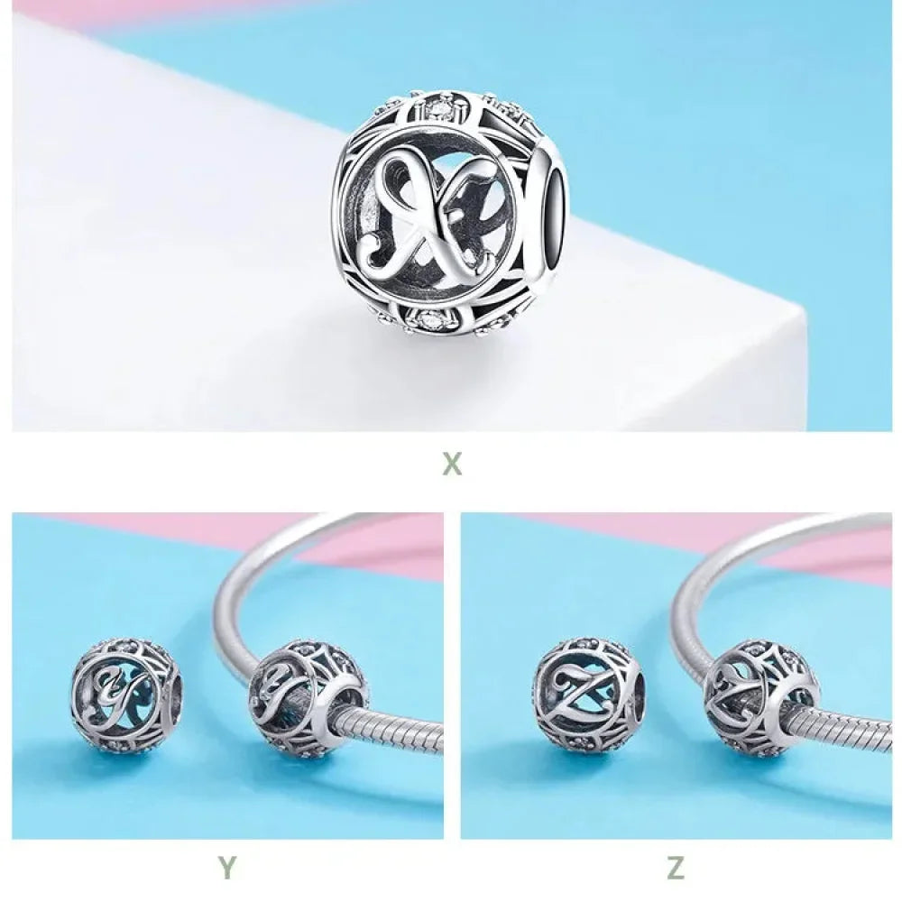 925 Sterling Silver Alphabet Charms - A To Z Letter Collection For Diy Jewelry Making Itz Luxury
