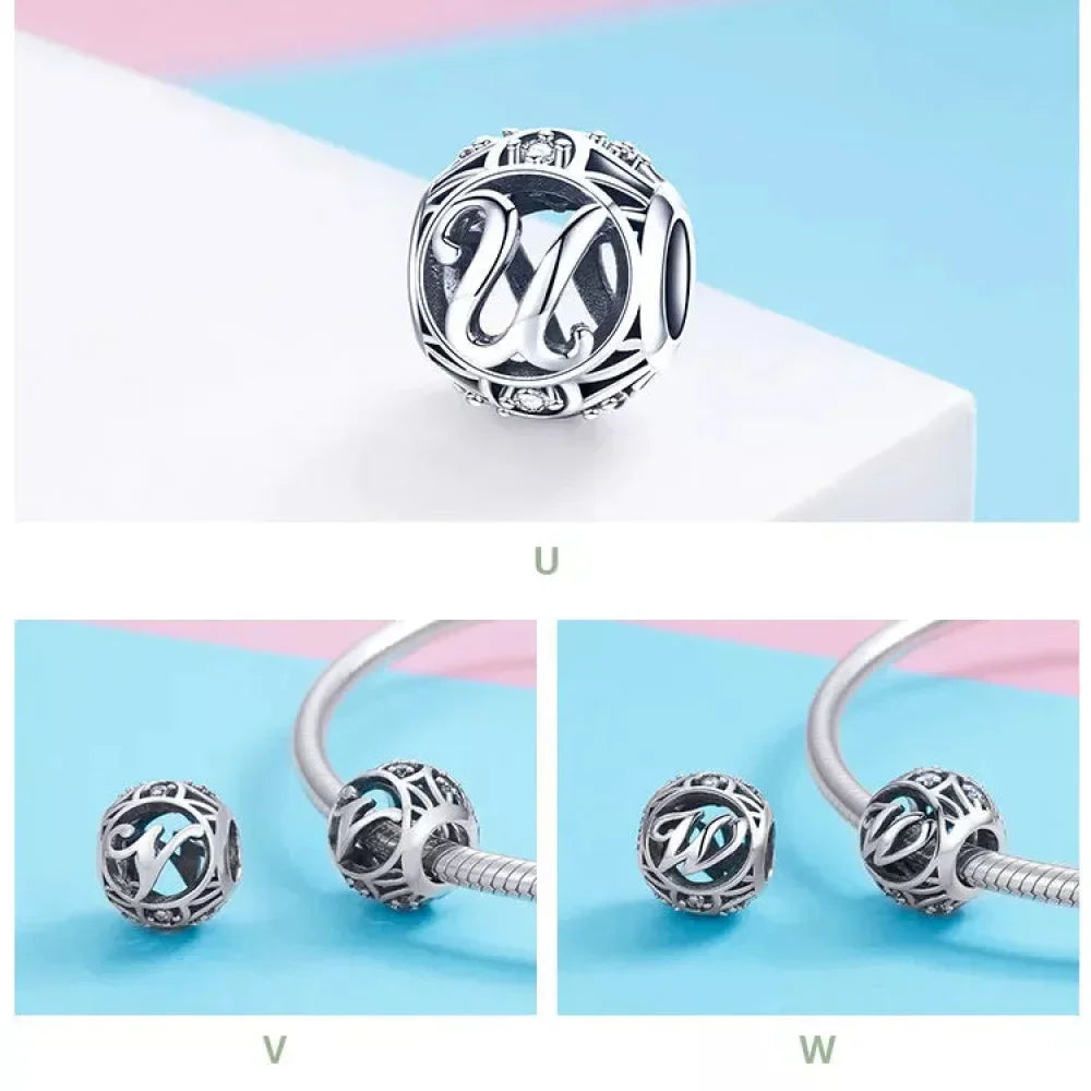 925 Sterling Silver Alphabet Charms - A To Z Letter Collection For Diy Jewelry Making Itz Luxury