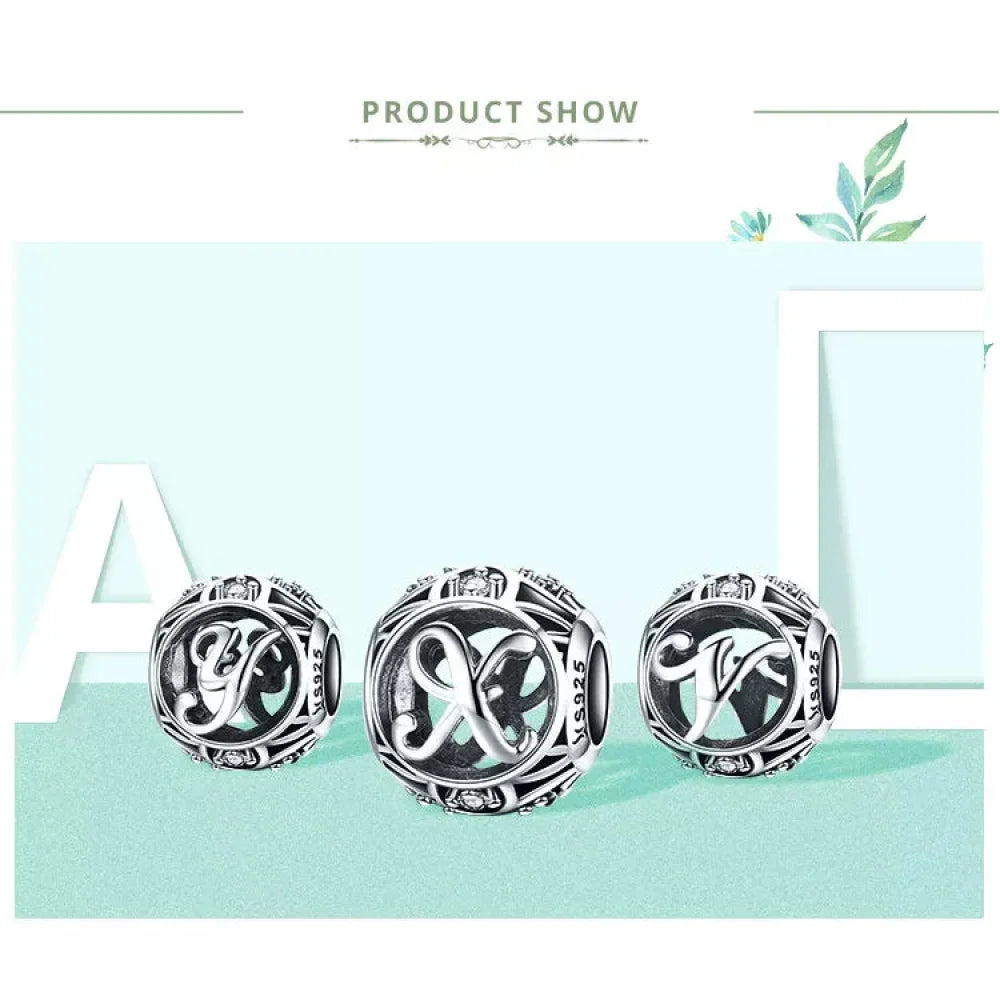925 Sterling Silver Alphabet Charms - A To Z Letter Collection For Diy Jewelry Making Itz Luxury