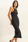 HYFVE Round Neck Bodycon Ribbed Knit Dress - Velora Luxury Fashion