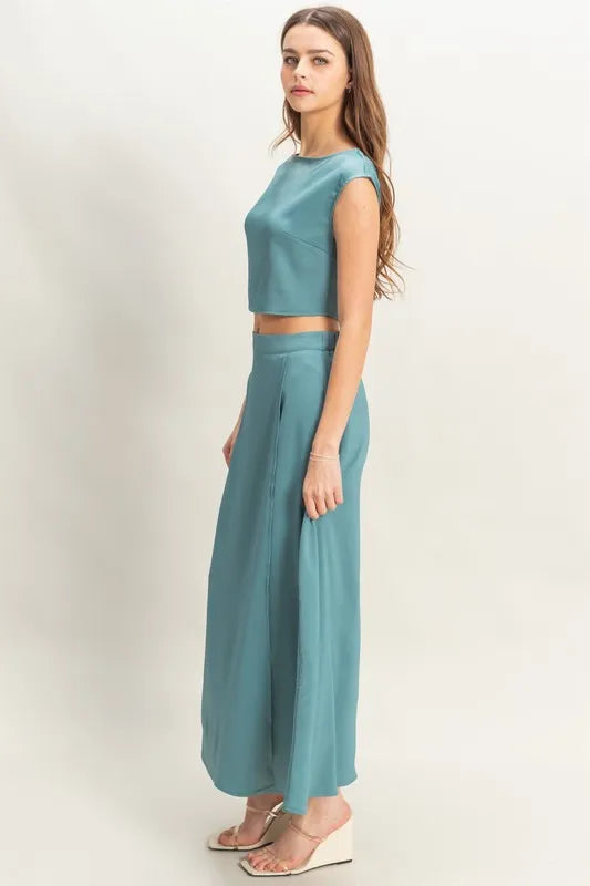 HYFVE Sleeveless Top and Maxi Skirt Set - Velora Luxury Fashion