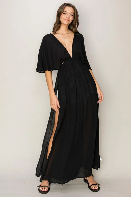HYFVE Tie Back Maxi Split Cover Up Dress - Velora Luxury Fashion