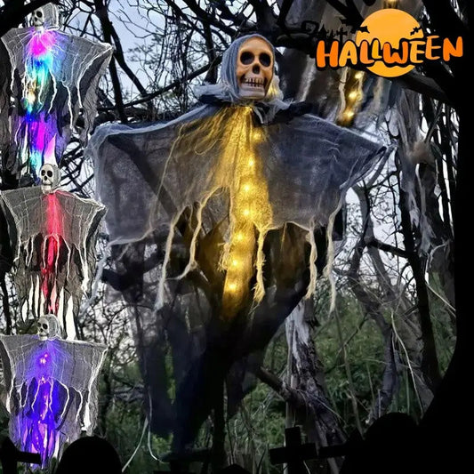 Halloween Decorations Horror Hanging Ghost Skull Skeleton Prop Perfect For Home Outdoor Yard Party Supplies Festival Decorations - Velora
