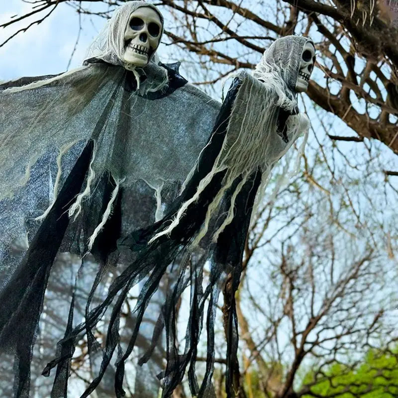 Halloween Decorations Horror Hanging Ghost Skull Skeleton Prop Perfect For Home Outdoor Yard Party Supplies Festival Decorations - Velora