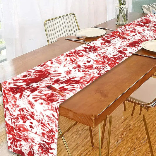 Halloween Horror Bloody Hand Printed Tablecloth Decoration - Velora