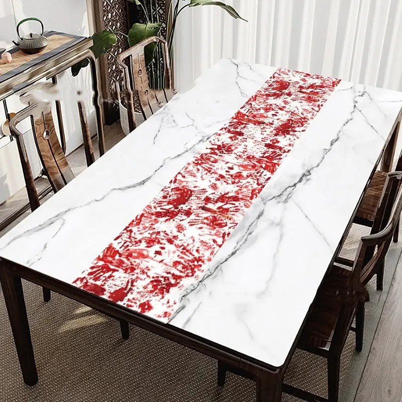 Halloween Horror Bloody Hand Printed Tablecloth Decoration - Velora