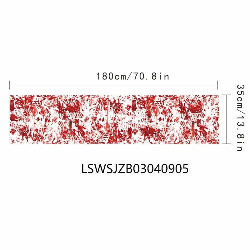 Halloween Horror Bloody Hand Printed Tablecloth Decoration - Velora