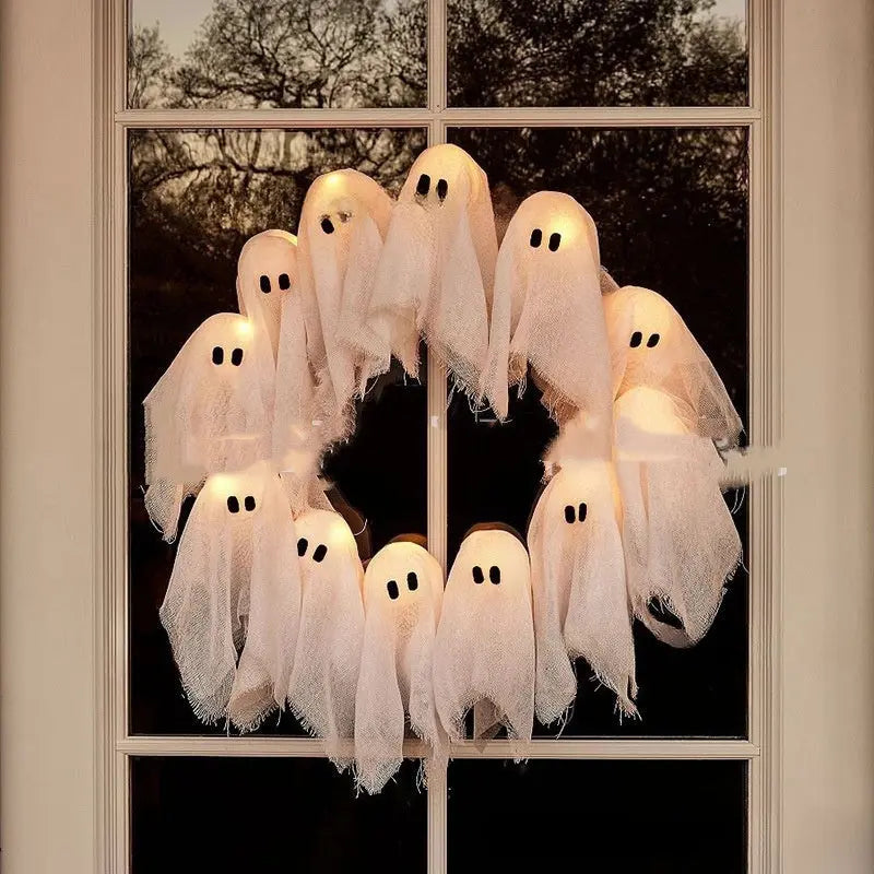 Halloween Light Up Ghost Garland Front Door Decoration Pendant EX-STOCK Canada