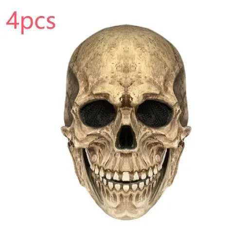 Halloween Movable Mouth Skull Mask Helmet Mouth Movable Skull Full Head Skull Mask - Velora