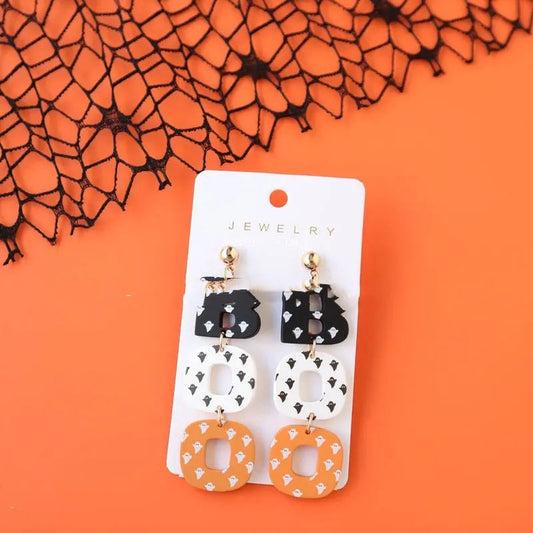Halloween Polymer Clay Acrylic Paint Earrings - Velora
