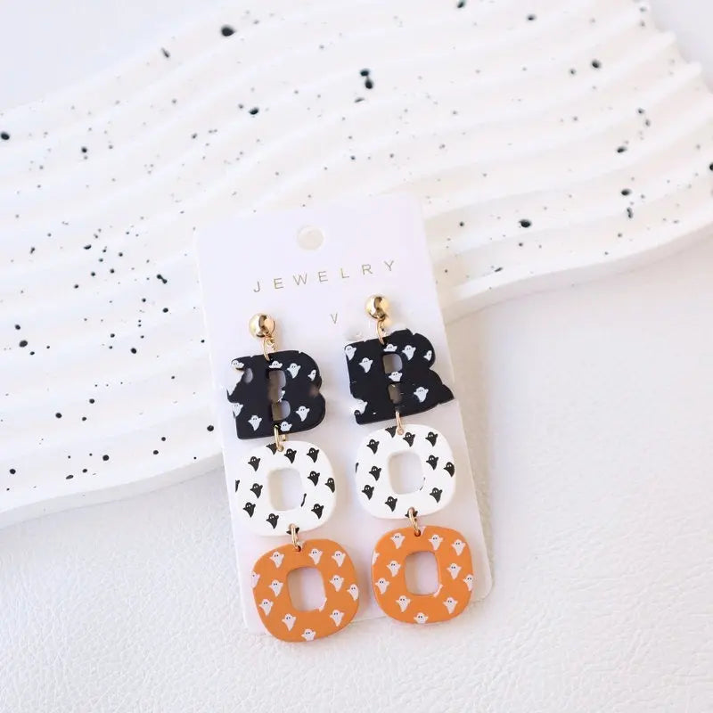 Halloween Polymer Clay Acrylic Paint Earrings - Velora