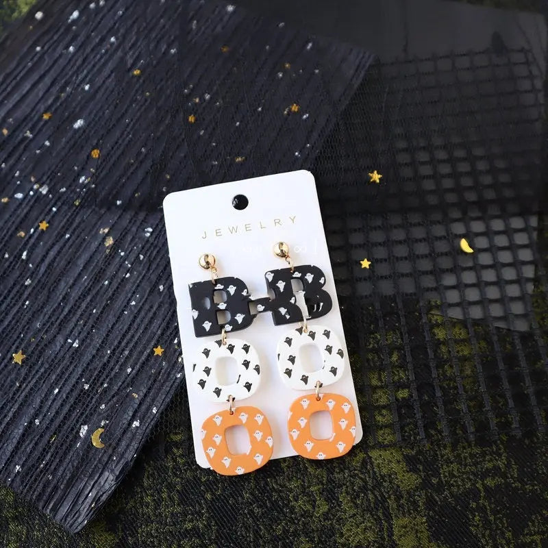 Halloween Polymer Clay Acrylic Paint Earrings - Velora
