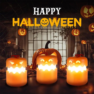 Halloween Pumpkin Lamp Foldable Portable Small Night Lamp