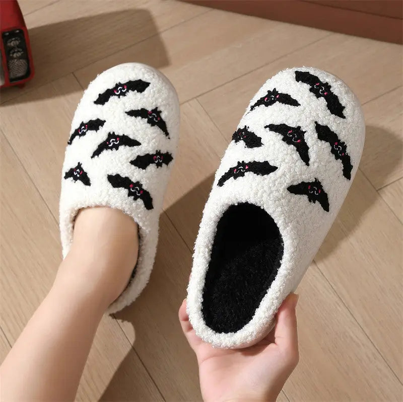 Halloween Slippers – Plush Anti-Slip Warm Slippers for Men & Women - Velora